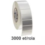 ZINTA Сребърни пластмасови ролки с етикет 38х25 мм, 3000 ет. / Ролка (38x25x3000-pe-silver)
