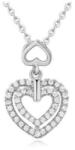 Ékszerkirály Dupla szív alakú nyaklánc, Kristály (1-1354_2)