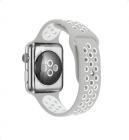 Apple Watch 38/40/41 mm óraszíj- Handodo Double, szilikon szürke-fehér (151)