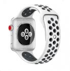 Apple Watch 38/40/41 mm óraszíj- Handodo Double, szilikon fehér-fekete (159)