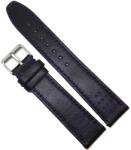  Curea de ceas din piele naturala - Neagra cu cusatura albastra - 18mm, 20mm - WZ3655 (WZ3655)