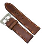  Curea Ceas „Fleurus Paris - Piele de Vițel Neagra cu Cataramă Argintie (18mm - 22mm) (1EK15DOGP 2)