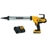 DEWALT Пистолет DeWALT акумулаторен за уплътнители и лепила 2 V, 18 Ah, 2500 N, 0.31-0.6 л, DCE580D1