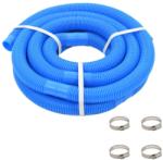vidaXL Furtun de piscină cu cleme, albastru, 38 mm, 6 m (91749)