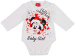 Andrea Kft Disney Minnie "Hello Christmas" feliratos hosszú ujjú baba body fehér
