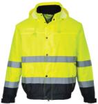 Portwest Hi-Vis kéttónusú bomber kabát (S266YNRS) - munkavedelemplusz