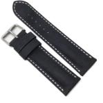 Fleurus Curea Ceas „Fleurus Kraft - Piele Robustă de Vițel, Negru Integral (18mm - 24mm) (1EY14D05-BW)