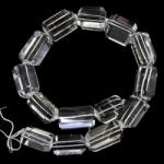  Cuart Alb Margele Pietre Semipretioase Tub Fatetat - 24-32 x 14-20 mm - 1 Buc Cat. AA