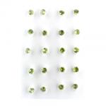  Cercei Olivina cu argint 925 rotunda fatetata 5x5x15 mm idee de cadou - 1 pereche
