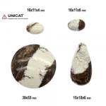  Cabochon Magnezit 15-39 x 11-18 x 4-6 mm