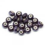  Margele Ceramica Tip Pandora Violet Rotunda - 11x16 mm - 1 Buc