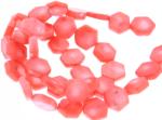  Coral rosu hexagonal 12 x 12 mm