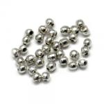  Margele Alama Argintata Rotund - 2 x 2 mm- 8 Grame / Punga