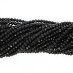  Spinel Negru Disc Fatetat 2-3 x 3-4 mm - AB - Margele Pietre Semipretioase pentru Bijuterii