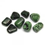  Zoisit Verde Mineral Natural Rulat - 22-26 x 20-23 mm - ( M ) - 1 Buc