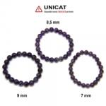  Bratara Ametist Chevron Diametru 50 mm din Margele Rotunde - 7-9 mm