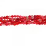  Margele bijuterii Agata Roz Neon Rotund Fatetat 4 mm