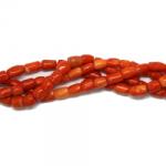  Coral Rosu Colorat Portocaliu Margele Pietre Semipretioase Tub - 8-12 x 8-9 mm