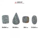  Cabochon Fucsit - Verdit 28-50 x 22-30 x 8-9 mm - Unicat