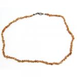 Colier Piatra Soarelui Naturala Neregulate Fatetate 9-14 x 9-10 mm - Rotunde 5 mm - Accesorii Gold Filled - 1 Buc