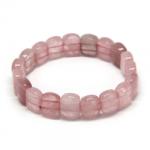  Bratara Cuart Roz, Diametru 62 mm, Oval - 11 x 14 mm
