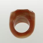  Inele Carneol dreptunghi fatetate 36 x 22 mm - Diam 57 mm