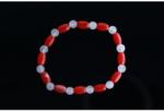 Bratara pe elastic din coral si cuart 6x3 mm