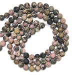  Rodonit Mat Rotund 10-10, 9 mm Margele Pietre Semipretioase