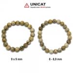  Bratara Fosil Coral Diametru 56-58 mm - Margele Rotunde - 8-9 mm
