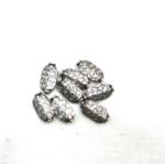  Margele din metal placat dreptunghi 15x8 mm - 8 Buc