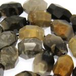  Margele Bijuterii Lemn Fosilizat Butoias Fatetat 23x16 mm