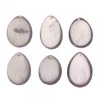  Pandantiv Cuart Roz in Forma de Picatura - 27-30 x 21-24 x 10-17 mm - 1 Buc