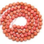  Coral Rosu Colorat Somon Margele Pietre Semipretioase Rotunde - 7 x 7 mm