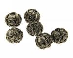  Margele din metal placat rotund neregulat 13x14 mm