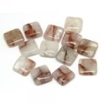  Cuart Capsuni Margele Pietre Semipretioase Patrat - 20 x 7 mm- 1 Buc