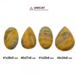  Cabochon Jasp Bumble Bee 40-44 x 25-34 x 5-6 mm