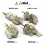  Pandant Apofilit Alb - 56-74 x 27-40 x 19-22 mm