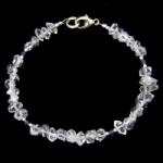  Bratara din Diamant Herkimer si Ametist Rotund Fatetat cu Argint - Inchizator Argint - 5-10 x 4-6 mm