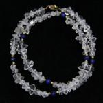  Colier din Diamant Herkimer si Lapis Lazuli Rotund cu Gold Filled - Inchizator Gold Filled