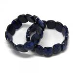  Bratara Lapis lazuli Diametru 58 mm din Margele Ovale Fatetate - 17 x 22 mm