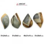  Cabochon Jasp Policrom 46-51 x 24-31 x 8-10 mm - Unicat