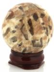  Sfera Feldspat cu Turmalina Neagra de Peru Minerala Naturala 50-66 x 50-66 mm - 1 Buc