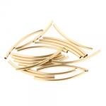  Margele Tub Twisted Gold Filled - Curve Tubing 25 x 1.5 mm - 1 Buc