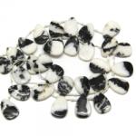  Jasp Zebra Negru Margele Pietre Semipretioase Picatura - 18 x 12 mm