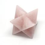  Merkaba Piatra Naturala Cuart Roz - 32 x 32 mm (XL) - Unicat