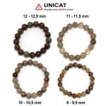  Bratara Cuart cu Rutil Mixt Diametru 58-62 din Margele Rotunde - 9-12, 9 mm