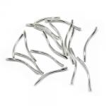  Margele Argint 925 Tub Twisted - 1, 5 x 25 mm- 2 Buc
