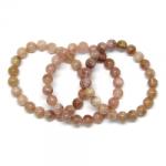  Bratara Morganit Margele Rotunde - 9-9, 9 mm - Diametru 55-59 mm - 1 Buc