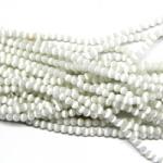  Margele Bijuterii Sticla cu Ochi de Pisica Alb Rotund 4 x 4 mm