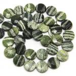  Jasp Zebra Verde Margele Pietre Semipretioase Disc Fatetat 18x6 mm